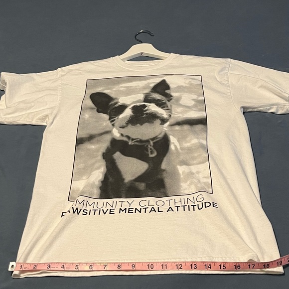 White and black dog tshirt size M - Picture 5 of 6